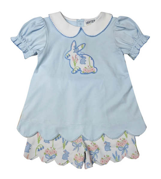 Bunny Applique Short Set