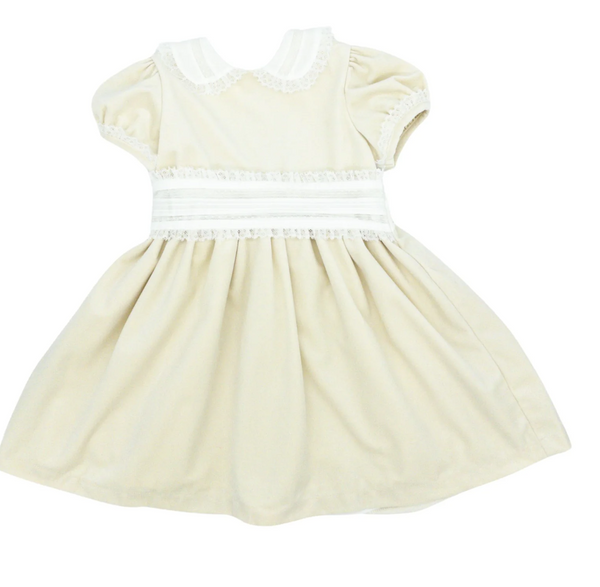 Lulu Bebe Velvet Lace Dress Ivory