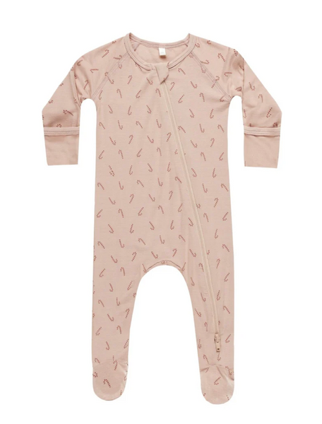 Candy Cane Zip Footie/PJ